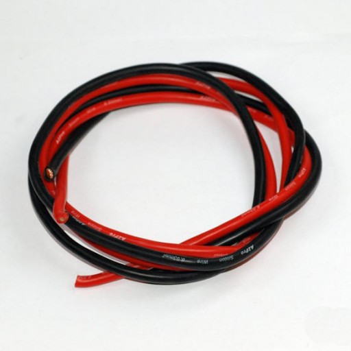 Cable silicone AWG8  6.03mm ²  rouge+noir - 1m - A2Pro - 17080