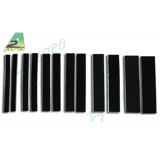 Velcro autocollant noir 25mm x 20cm - A2Pro - 8820