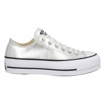 converse plateforme femme argente